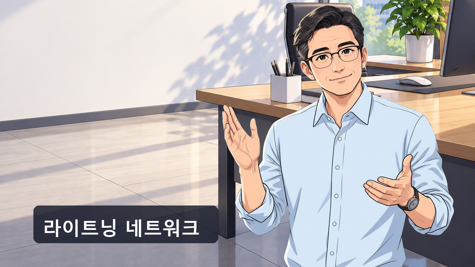 비트코인 결제 화면과 라이트닝 네트워크 채널 아이콘을 함께 살펴보며 온체인 결제와 오프체인 결제의 차이를 비교하는 손과 스마트폰 클로즈업 장면