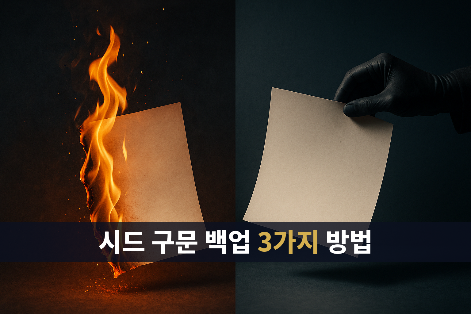 시드 구문 백업 3가지 방법